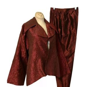 Lorain Croft Silk jacket and Pants Set